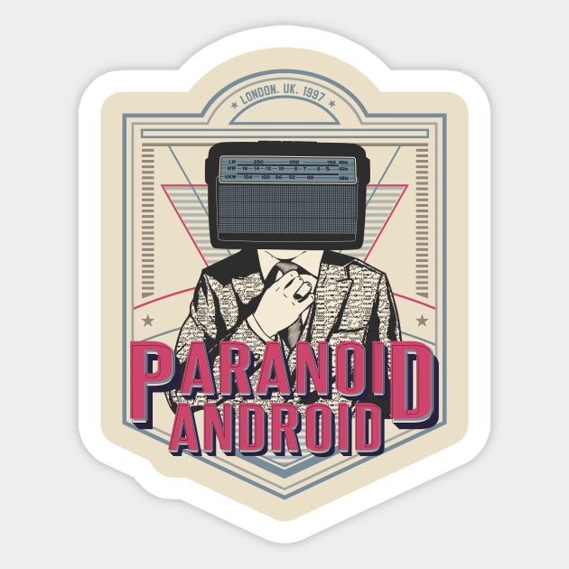 Paranoid Android Sticker by RepubliRock